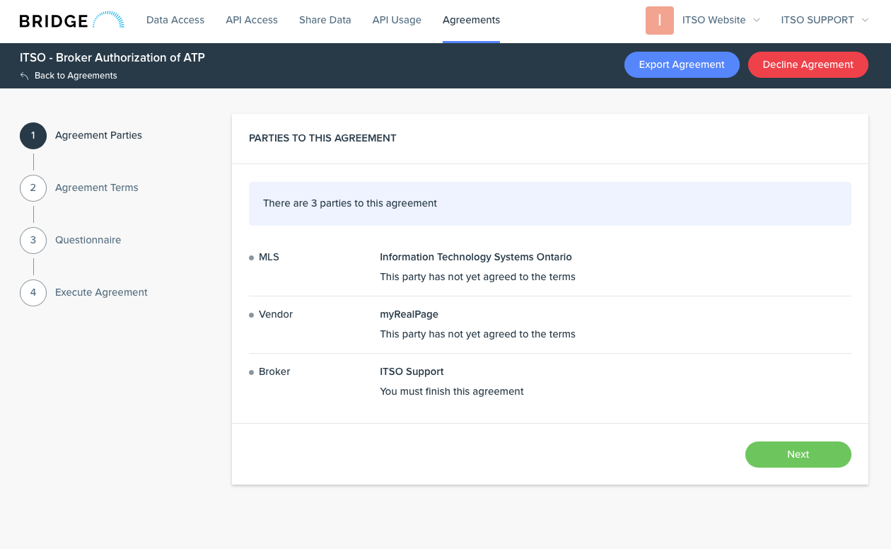 ATP Agreement Parties step